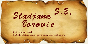 Slađana Borović vizit kartica